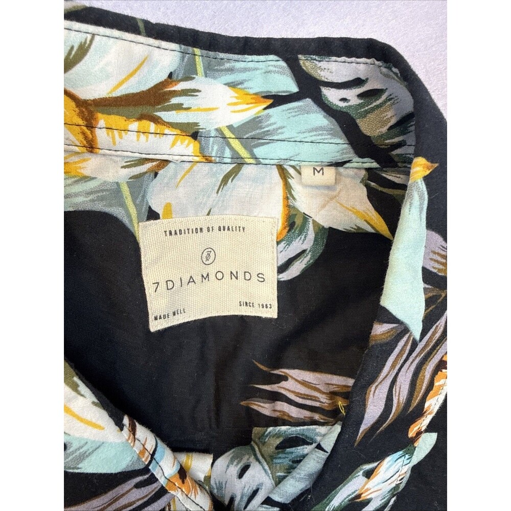 7Diamonds Harbor Lights Men's M Medium Hawaiian Shirt Stretch Cotton SMK-5201 - Picture 4 of 8